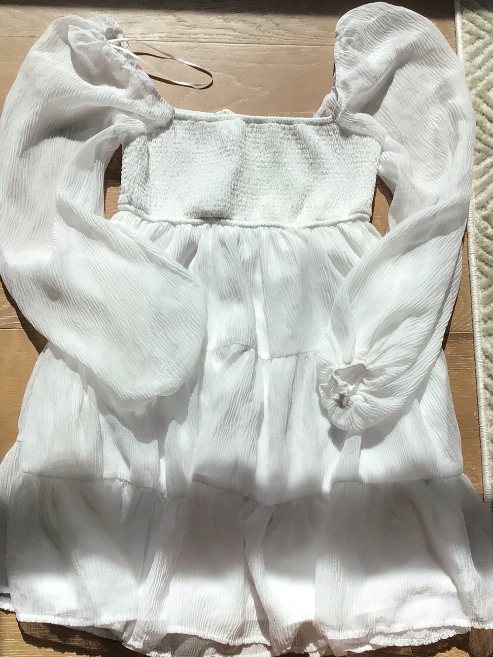Altar'd State White Smocked Mini Dress for Women